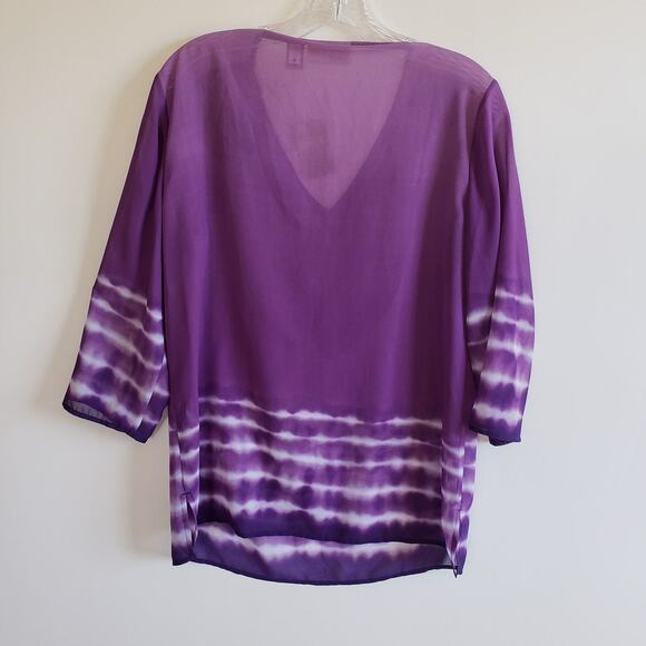 NWT Chico's Purple Beaded Tunic - Picture 6 of 9